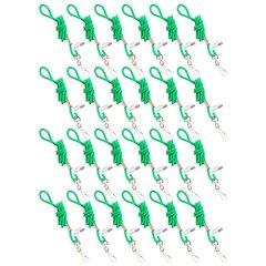 Standard Lanyard Hook Rope Style, Green, Pack of 24