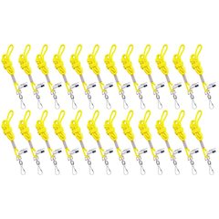 Standard Lanyard Hook Rope Style, Yellow, Pack of 24
