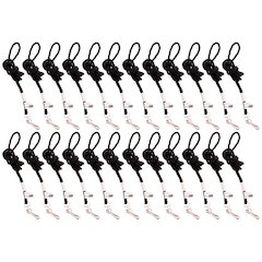 Standard Lanyard Hook Rope Style, Black, Pack of 24