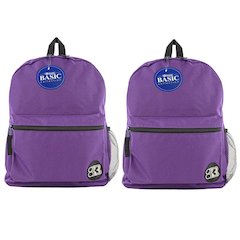 Basic Backpack 16" Purple, Pack of 2