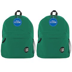 Classic Backpack 17" Green, Pack of 2