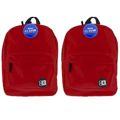 Classic Backpack 17" Burgundy, Pack of 2