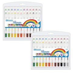 Washable Silky Gel Crayons, 24 Per Pack, 2 Packs