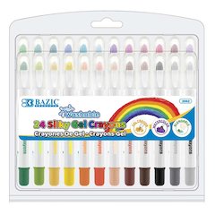 Washable Silky Gel Crayons, 24 Colors