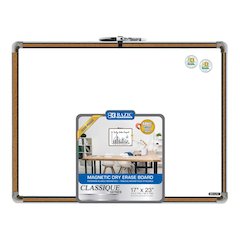 Cork Framed Magnetic Dry Erase Board with Marker & 2 Magnets, 17" x 23"
