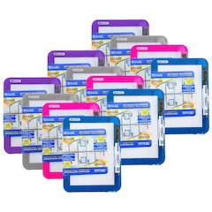 Dry Erase Board with Marker, 5" x 7", Pack of 12