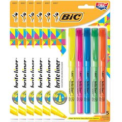 Brite Liner Highlighters, Chisel Tip, Assorted Colors, 5 Per Pack, 6 Packs