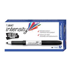 Intensity Low Odor Dry Erase Markers, Erase Markers (6.34 mm), 12-Count Pack