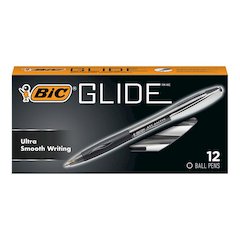 Glide Retractable Ball Pen, Medium Point (1.0 mm), Black, 12-Count