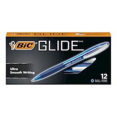 Glide Retractable Ball Pen, Medium Point (1.0 mm), Blue, 12-Count
