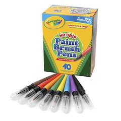No Drip Paint Brush Pens 40Ct, Washable