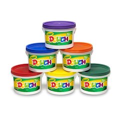 CRAYOLA DOUGH SET OF 6 TUBS RED ORANGE GREEN YELLOW PURPLE BLUE