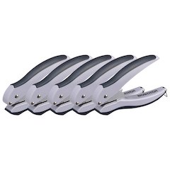 EZ Squeeze 1-Hole Punch, Gray, Pack of 5