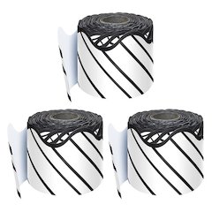 Kind Vibes Black & White Stripes, 65 Ft Per Roll, Pack of 3