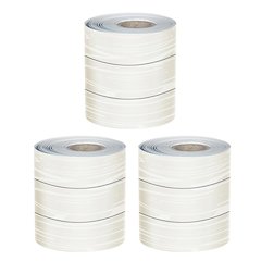 White Wood Grain Rolled Straight Borders, 65 Feet Per Roll, Pack of 3