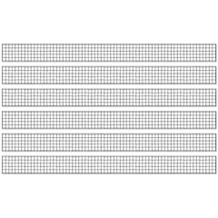 Creatively Inspired Black & White Grid Straight Borders, 36 Ft Per Pack, 6 Packs