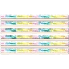 Creatively Inspired Watercolor Chevron Straight Borders, 36 Ft Per Pack, 6 Packs