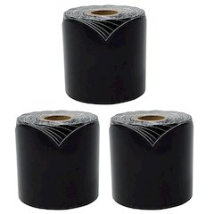 Black Rolled Scalloped Bulletin Board Borders, 65 Feet Per Roll, Pack of 3