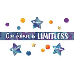 Galaxy Our Future is Limitless Bulletin Board Set, 28 Pieces
