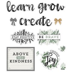 Farmhouse Motivational Signs Bulletin Board Set, 34 Pieces