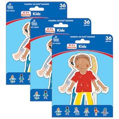 All Are Welcome Kids Cut-Outs, 36 Per Pack, 3 Packs
