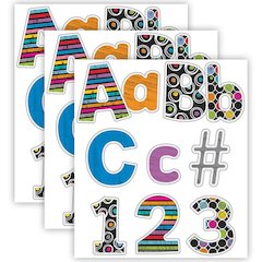 Colorful Chalkboard Combo Pack EZ Letters, 219 Pieces Per Pack, 3 Packs