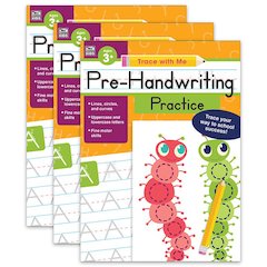 Pre-Handwriting Practice Activity Book, Grade Preschool-2, Pack of 3