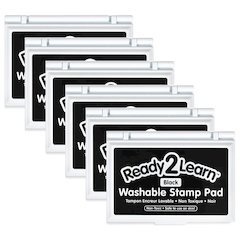 Washable Stamp Pad - Black - Pack of 6