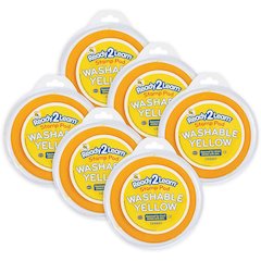 Jumbo Circular Washable Stamp Pad - Yellow - 5.75" dia. - Pack of 6