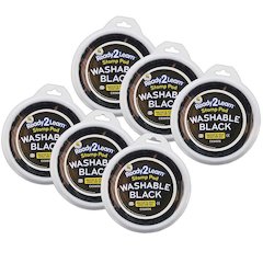 Jumbo Circular Washable Stamp Pad - Black - 5.75" dia. - Pack of 6