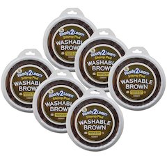Jumbo Circular Washable Stamp Pad - Brown - 5.75" dia. - Pack of 6