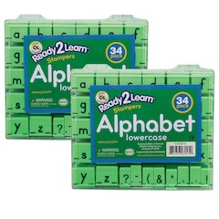Alphabet Stamps - Lowercase - Small - 34 Per Set - 2 Sets
