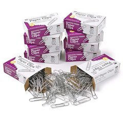 Standard Paper Clips, 1000 Per Box, 10 Boxes