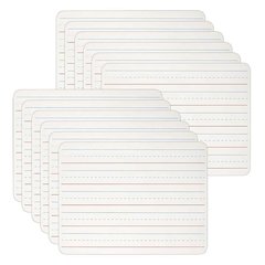 Dry Erase Lap Board, 1-Sided Lined, 9" x 12", Pack of 12