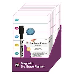 Mini Magnetic Dry Erase Planning Boards with Marker & Magnet, Set of 12