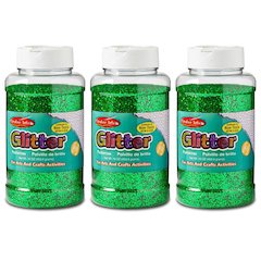 Creative Arts Glitter, 1 lb. Bottle, Green, Pack of 3