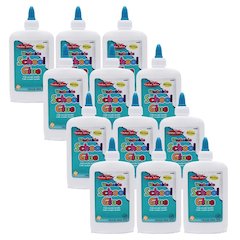 Economy Washable School Glue 8 oz, Pack of 12