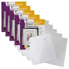 Sheet Protectors, Reduced Glare, Letter Size, Clear, 50 Per Box, 5 Boxes