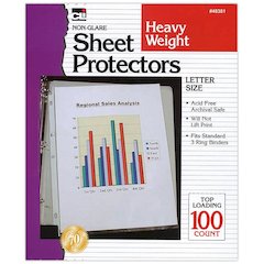 Heavy Weight Non Glare Sheet Protectors, Box of 100