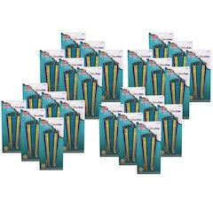 Plastic Artist Paint Brushes, Assorted Sizes and Colors, 10 Per Pack, 24 Packs