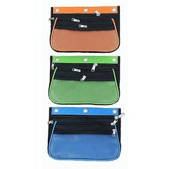 Expanding Pencil Pouch, 3 Pocket, 10.25"W x 7.25"H x 2.5"D, Pack of 24