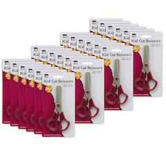 Kid Cut Plastic Scissors in Assorted Colors, Pack of 24