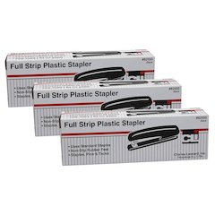 Full Strip Stapler, Black, Pack of 3