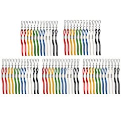 Lanyards, Assorted Colors, 12 Per Pack, 5 Packs