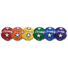 SOCCER BALL SET/6 RUBBER SIZE 4