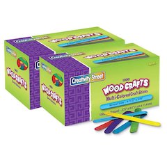 Regular Craft Sticks, Bright Hues Assorted, 1000 Per Pack, 2 Packs