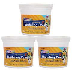 Modeling Dough, 8 Assorted Colors, 4 oz. Per Piece, 8 Pieces Per Pack, 3 Packs