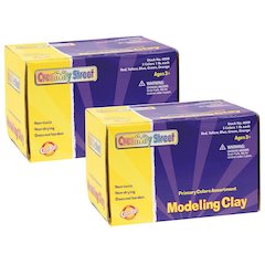 Modeling Clay, 5 Primary Color Assortment, 5 sticks/5 lbs. Per Set, 2 Sets