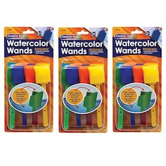 Watercolor Wands with Paint, 8 1-3/8" x 5-1/2", 8 Per Pack, 3 Packs