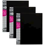 Bound Sheet Protector Presentation Book, 24-Pocket, Pack of 3